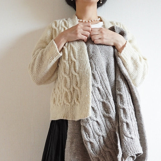 羊ノ糸で編む Calla Lily Cardigan by Tomoshi tsサイズ1-3