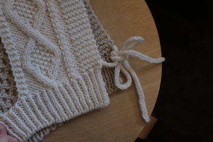 【糸+パターンキット】羊ノ糸で編む-aran-vest-by-tiny-c-knit