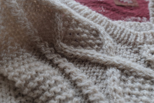 羊ノ糸で編む ARAN VEST by tiny C knit